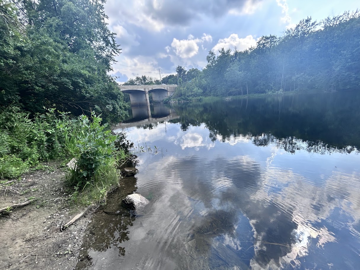 A concrete bridge over the Moira River near Marmora